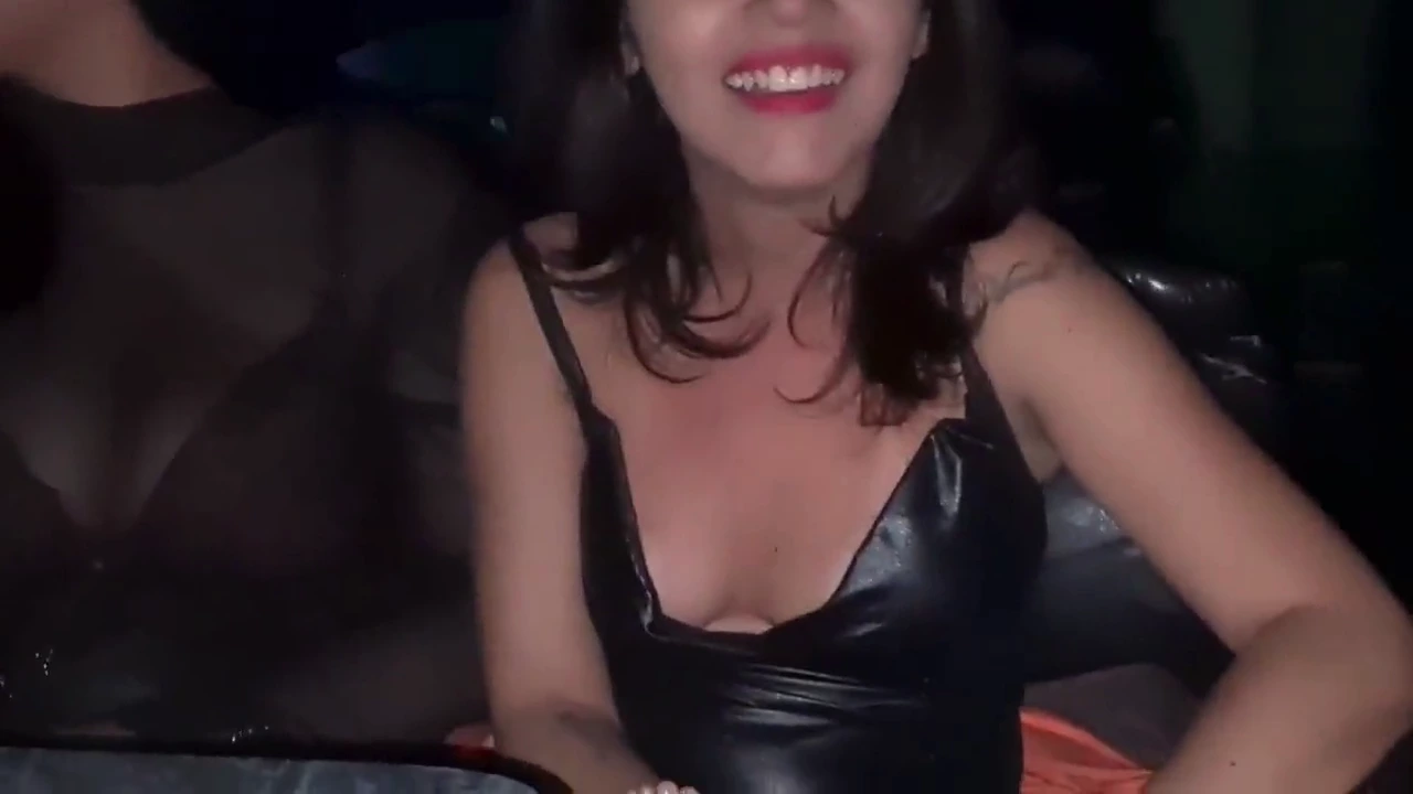 Petite teen gets down and dirty in swing club orgy porn video
