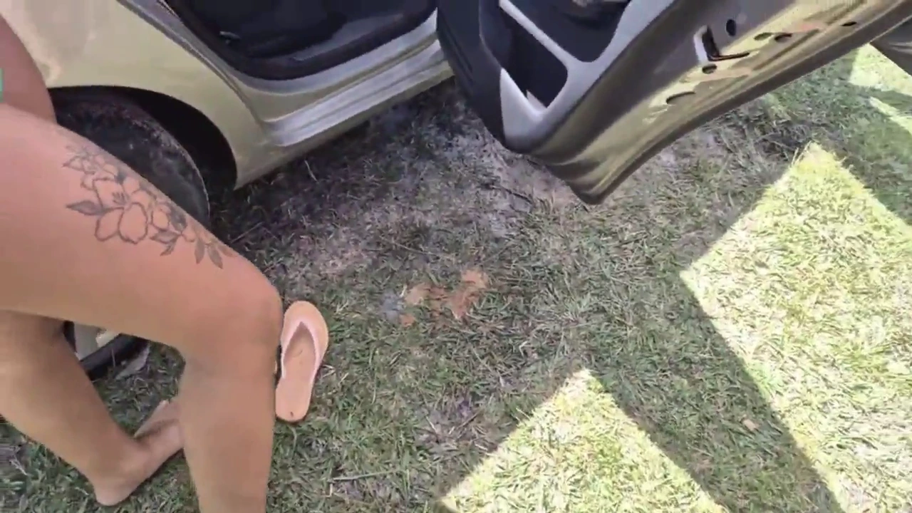 My girlfriend and I boarded a truck with prostitutes, and she invited three hairy men to have sex with us anally porn video